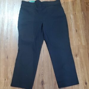 Hilary Radley Black Straight-Leg Women's Pants